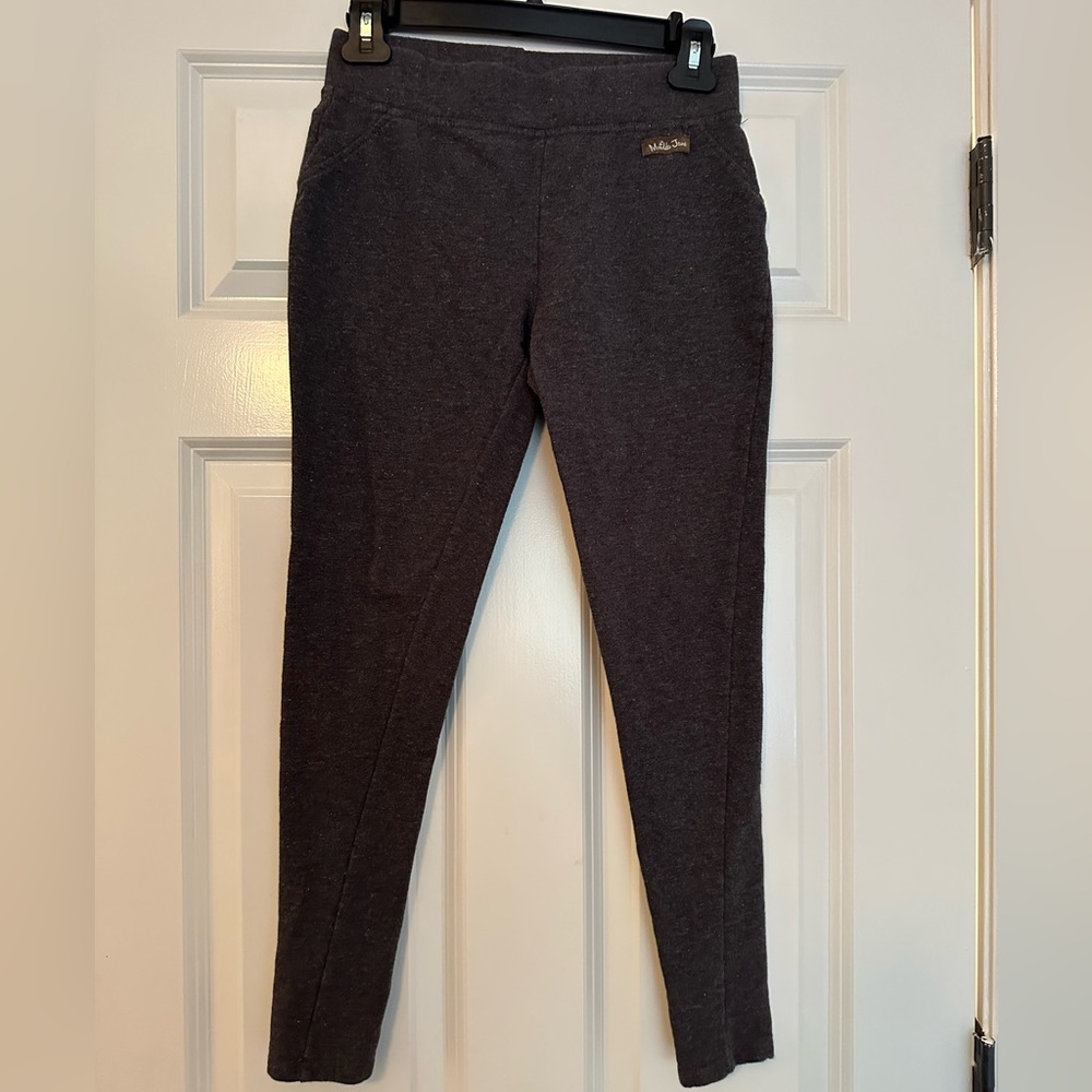 Matilda Jane Girls Charcoal Gray Leggings with sparkle size small